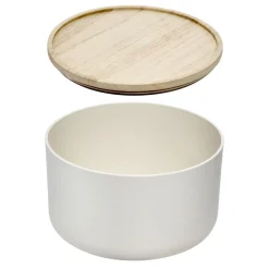Mengkom iDesign Ro Pansino met Deksel Medium Wit 19,7 cm