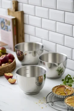 Mengkommen Rosti Margrethe Steel (Set van 3)
