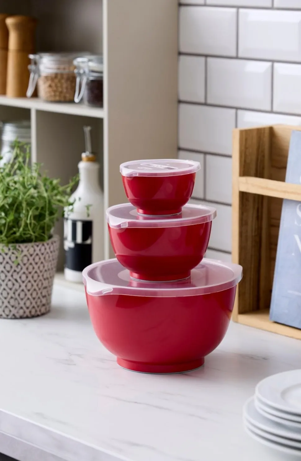 Mengkommen Set Rosti Margrethe Red (3-delig)