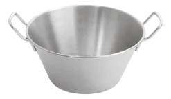 Paderno Mengkom Satin Steel 40 cm Met Handvaten