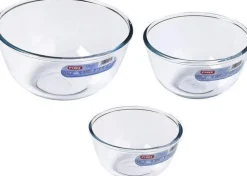 Mengkom Pyrex Classic Transparant 0,5 L / 1 L / 2 L (3-delig)