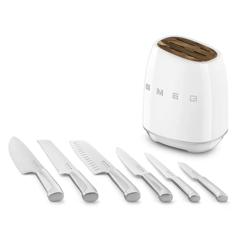 Smeg Messenblok 50's Style Wit (7-Delig) Discount