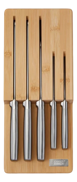 Joseph Joseph Messenset Elevate Steel Knives Bamboo Bruin (5-delig) 24 Discount