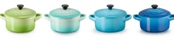 Mini Braadpanset Le Creuset Aardewerk Metallic Zeetinten (4-Delig)
