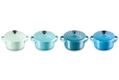 Mini braadpanset Le Creuset Aardewerk Metallic Blauwe Tinten (4-Delig)