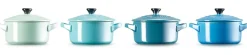 Mini braadpanset Le Creuset Aardewerk Metallic Blauwe Tinten (4-Delig)