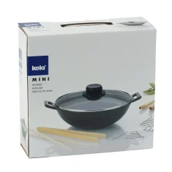 Mini Wok Set Kela Asia Zwart 24 cm (Set van 5)