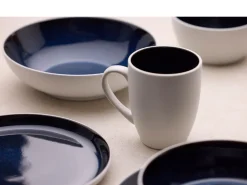Bitz Mok Gastro White / Dark Blue 300 ml (Set van 4)