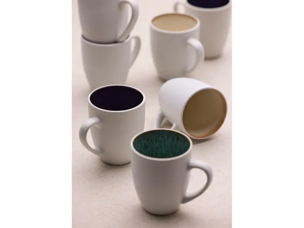 Mok Bitz Gastro White / Green 300 ml (Set van 4)
