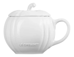 Mok Le Creuset Pompoen met deksel White 400 ml