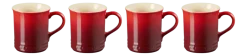 Le Creuset Mok Seattle Kersenrood 400ml (4-Delig) Discount