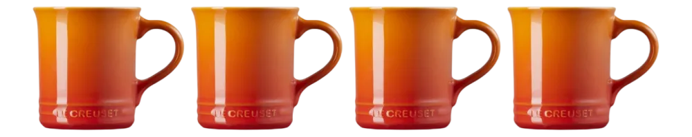 Le Creuset Mok Seattle Oranjerood 400ml (4-Delig) Best