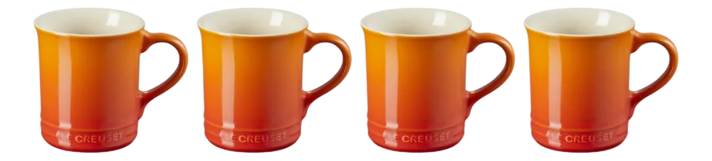 Le Creuset Mok Seattle Oranjerood 400ml (4-Delig) Best
