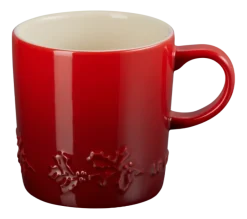 Mok Le Creuset Winter Holly Collection Kersenrood 350ml (4-Delig)