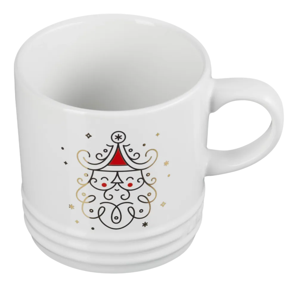Le Creuset Mok Wit Kerstman 350ml Outlet
