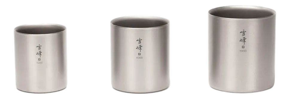Mok Snow Peak Titanium Double Wall Stacking 450ml