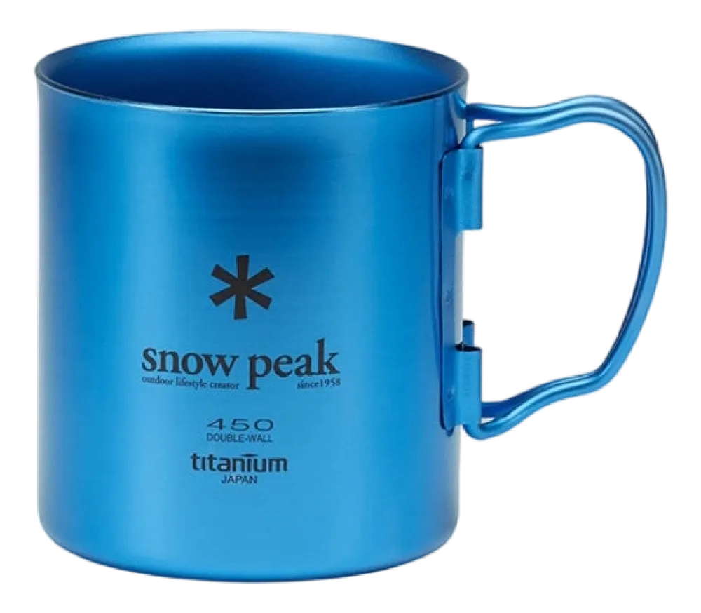 Snow Peak Mok Titanium Double Wall Blue 450ml Sale