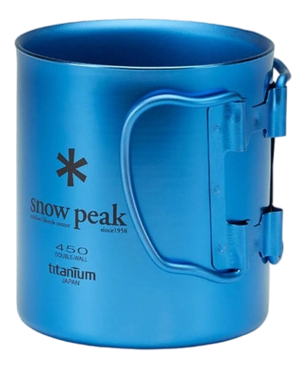 Snow Peak Mok Titanium Double Wall Blue 450ml Sale