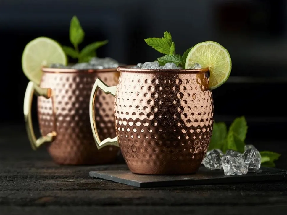Moscow Mule Mok Lyngby Glas Copper 400 ml (2-delig)