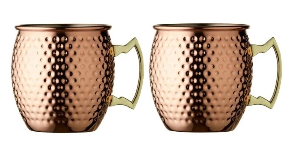 Moscow Mule Mok Lyngby Glas Copper 400 ml (2-delig)