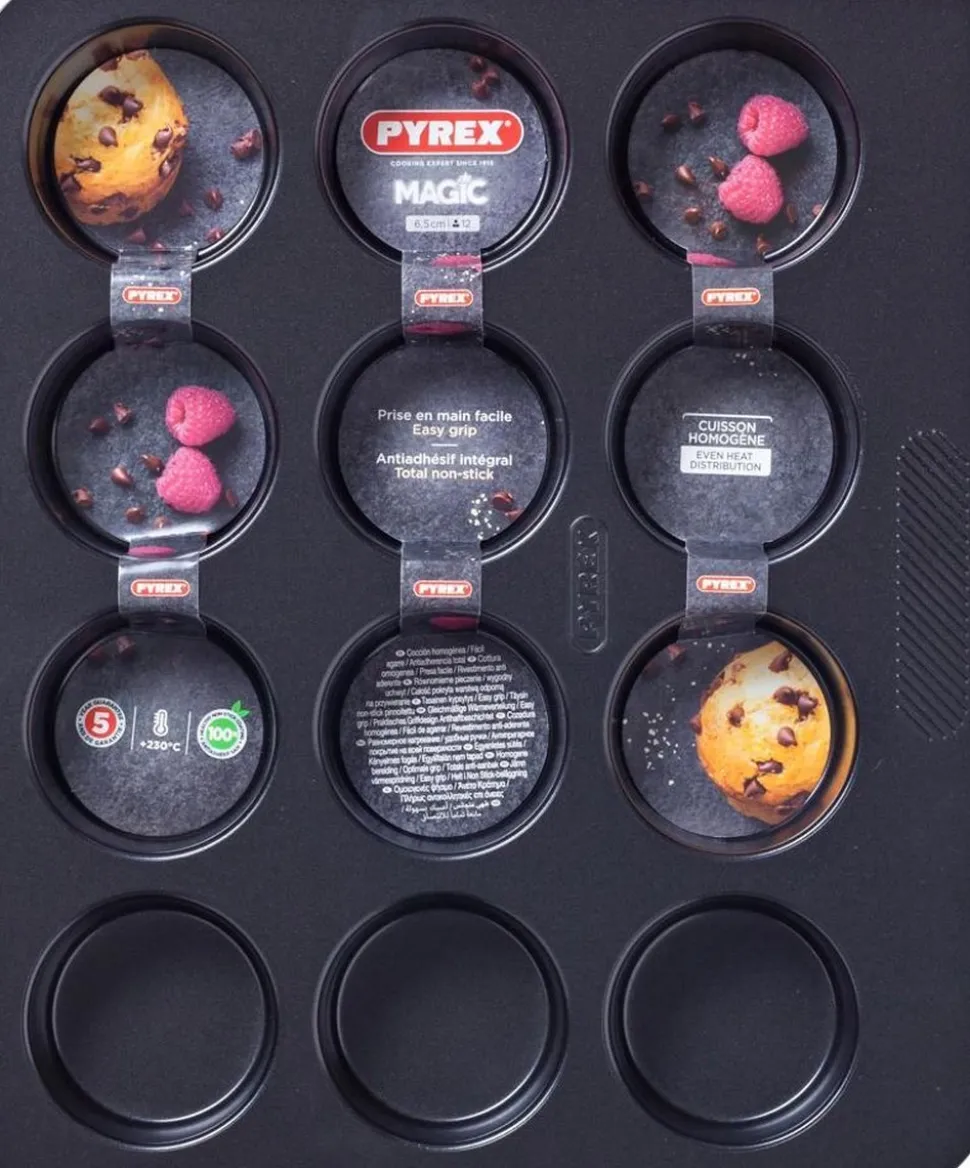 Muffinvorm Pyrex Asimetria Bruin (12 Muffins)