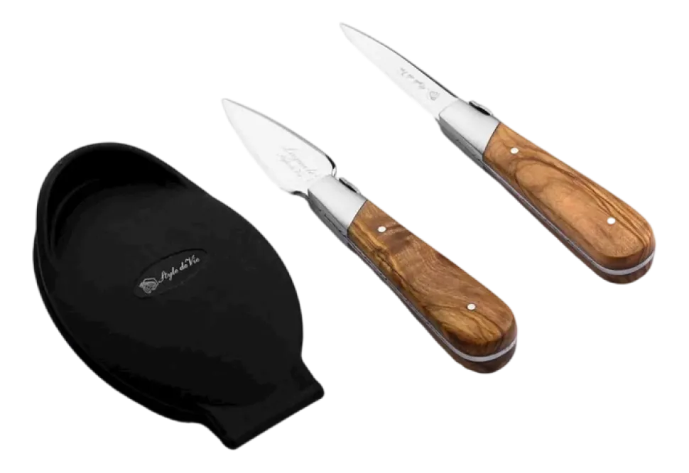 Oestermes Laguiole Style de Vie Luxury Line Olijfhout (3-Delig)