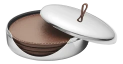 Georg Jensen Onderzetter Sky Leather (Set van 4) Sale