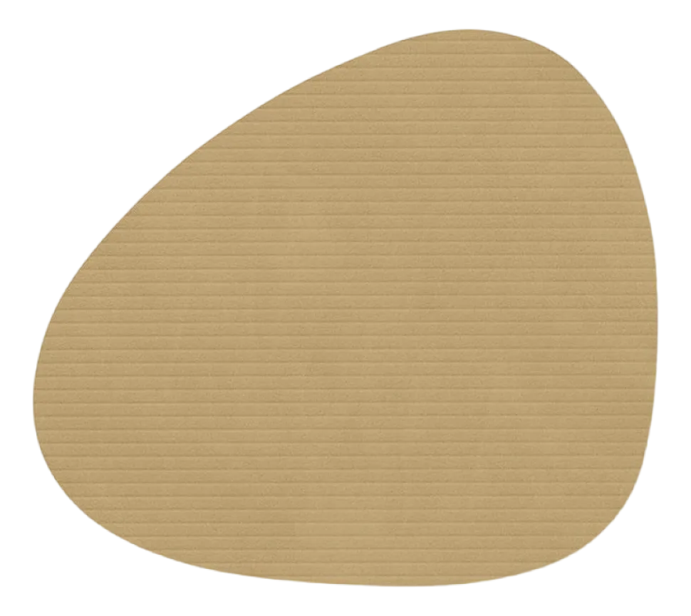 Onderzetter Lind DNA Curve Corduroy Nupo Khaki (Set van 4)
