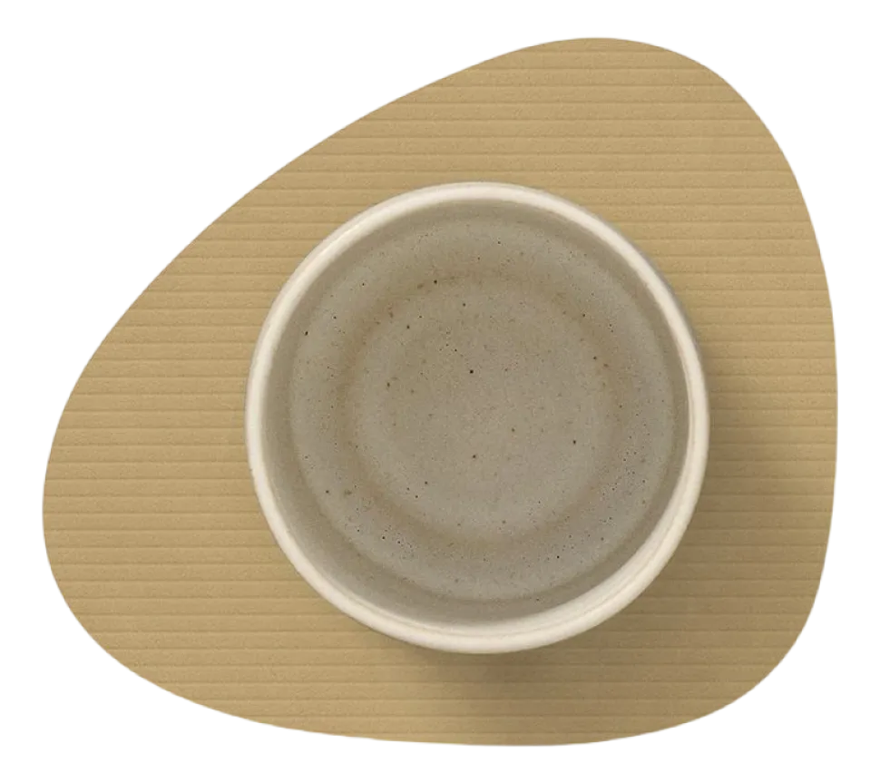 Onderzetter Lind DNA Curve Corduroy Nupo Khaki (Set van 4)