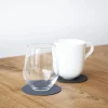 Onderzetter Lind DNA Glass Mat Double Circle Nupo Dark Blue Black (Set van 4)