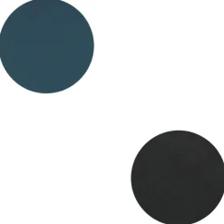 Onderzetter Lind DNA Glass Mat Double Circle Nupo Dark Blue Black (Set van 4)