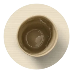 Onderzetter Lind DNA Glass Mat Circle Corduroy Nupo Vanilla (Set van 4)