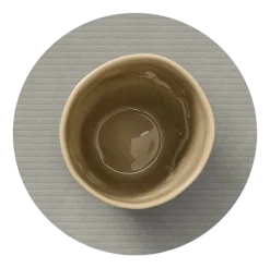 Onderzetter Lind DNA Glass Mat Circle Corduroy Nupo Light Grey (Set van 4)