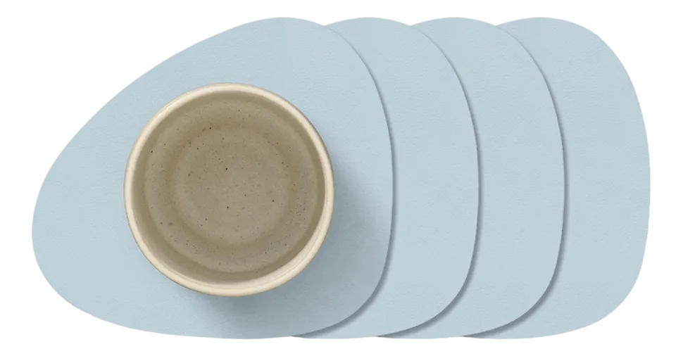 Onderzetter Lind DNA Glass Mat Curve Nupo Soft Sky (Set van 4)