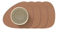 Onderzetter Lind DNA Glass Mat Curve Nupo Old Rose (Set van 4)