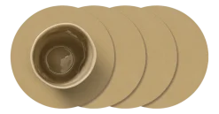 Onderzetter Lind DNA Glass Mat Circle Nupo Khaki (Set van 4)