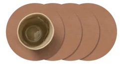 Lind DNA Onderzetter Glass Mat Circle Nupo Old Rose (Set van 4) Sale