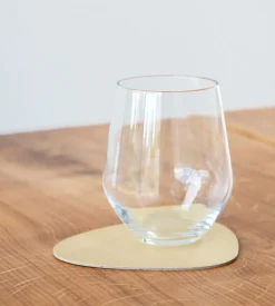 Onderzetter Lind DNA Glass Mat Curve Hippo Gold (Set van 4)