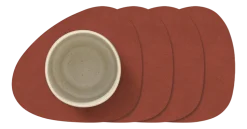 Lind DNA Onderzetter Glass Mat Curve Corduroy Nupo Nougat (Set van 4)