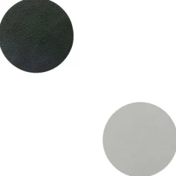 Onderzetter Lind DNA Glass Mat Double Circle Cloud Nupo Black Metallic (Set van 4)