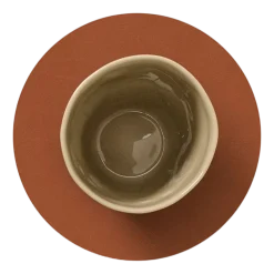 Onderzetter Lind DNA Glass Mat Circle Nupo Rust (Set van 4)