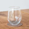 Onderzetter Lind DNA Glass Mat Circle Nupo Brown (Set van 4)