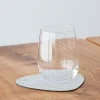 Lind DNA Onderzetter Glass Mat Curve Hippo White Grey (Set van 4) Clearance