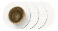 Lind DNA Onderzetter Glass Mat Circle Nupo Pure White (Set van 4) Best