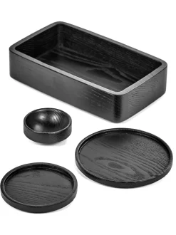 Onderzetter Serax Passe-Partout Kitchen & Table By Vincent Black M 12 x 12 x 1,3 cm