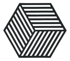 Onderzetter Zone Denmark Hexagon Black 16 cm
