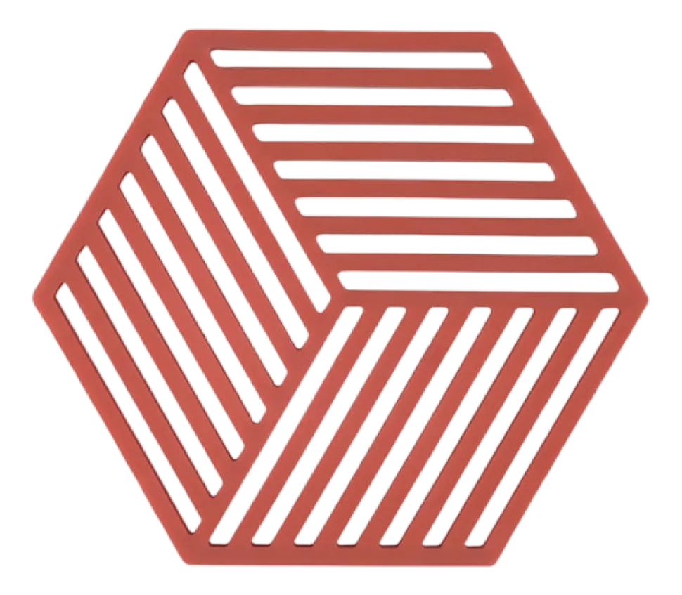 Onderzetter Zone Denmark Hexagon Burned Red 16 cm