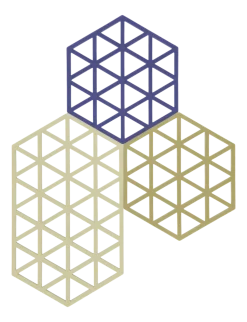Onderzetter Zone Denmark Triangles Khaki / Warm Sand / Indigo 16 cm (3-delig)