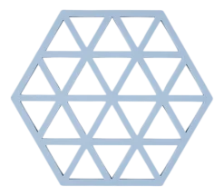 Zone Denmark Onderzetter Triangles Blue 16 cm Hot