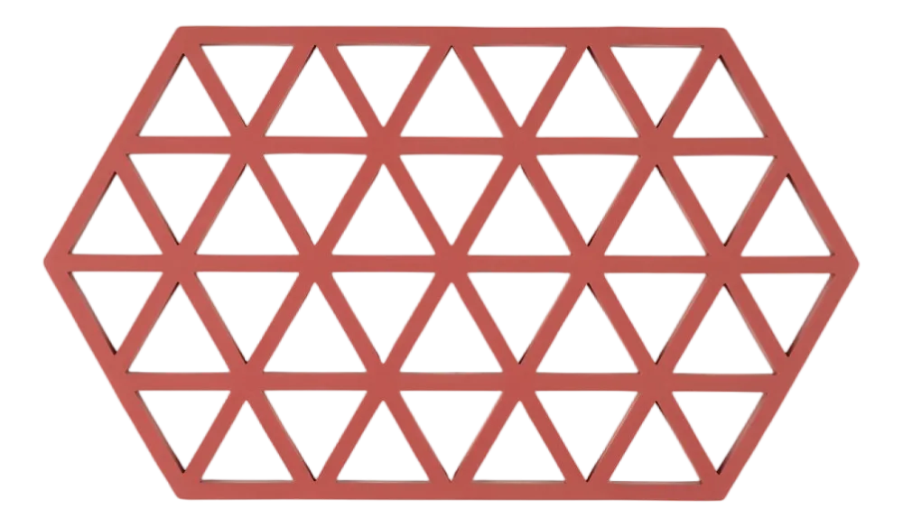 Zone Denmark Onderzetter Triangles Burned Red 24 cm Best